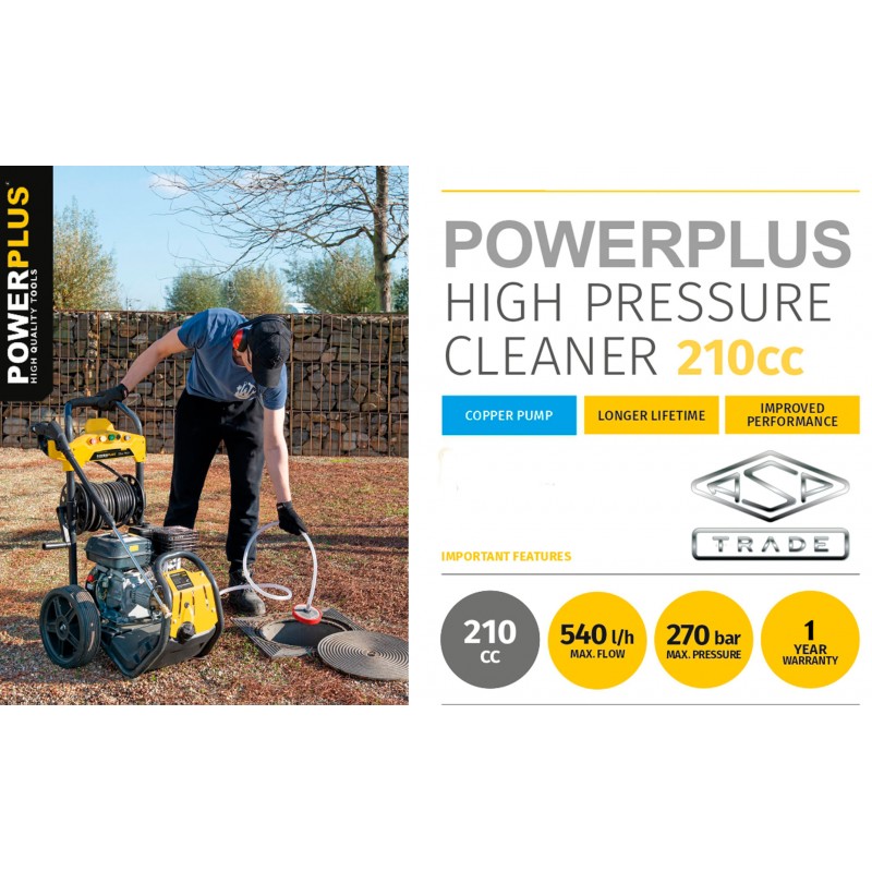 PowerPlus 3900PSI Petrol Pressure Washer ASP TRADE